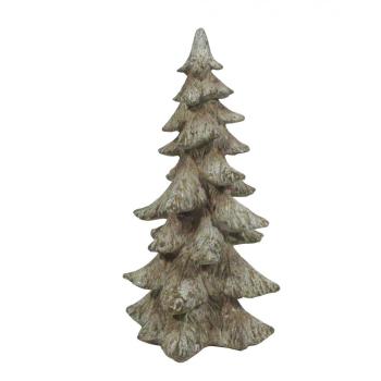 Hnědá dekorace vánoční stromek Christmas Tree - 19*18*36 cm 6PR4292