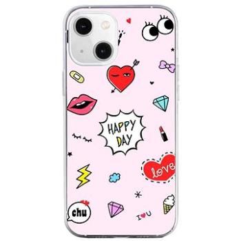 TopQ iPhone 13 mini silikon Happy Day 64689 (Sun-64689)