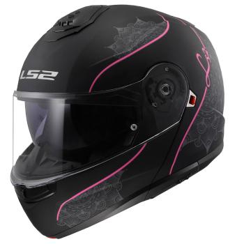 Výklopná přilba LS2 FF908 Strobe II Lux Matt Black-Pink  XXL (63-64)