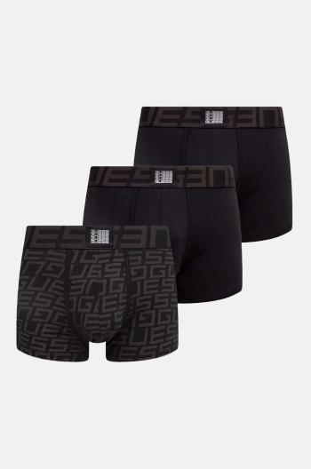 Boxerky Guess 3-pack pánské, černá barva