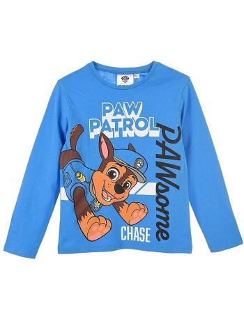 Modré chlapecké tričko paw patrol - chase s dlouhým rukávem vel. 110