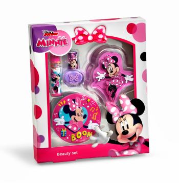 Disney Minnie Beauty Balzám na rty a lak na nehty dárkový set se zrcadlem