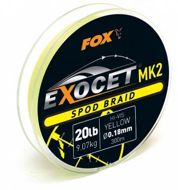 Fox splétaná šňůra exocet mk2 spod braid 300 m yellow průměr 0,18 mm / nosnost 9,07 m