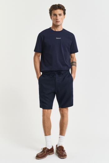 ŠORTKY GANT RELAXED LINEN DS SHORTS EVENING BLUE