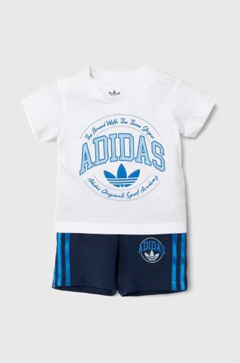 Dětská bavlněná souprava adidas Originals tmavomodrá barva