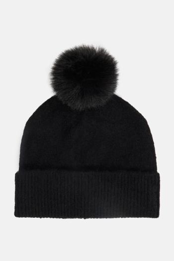 ČEPICE GANT ALPACA BLEND POM POM BEANIE BLACK