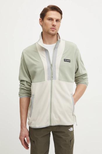 Športová mikina Columbia Backbowl II zelená farba, vzorovaná, 2126241