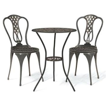 3dílný bistro set litý hliník bronzový, 317753 (317753)