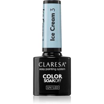 Claresa SoakOff UV/LED Color Ice Cream gelový lak na nehty odstín 5 g