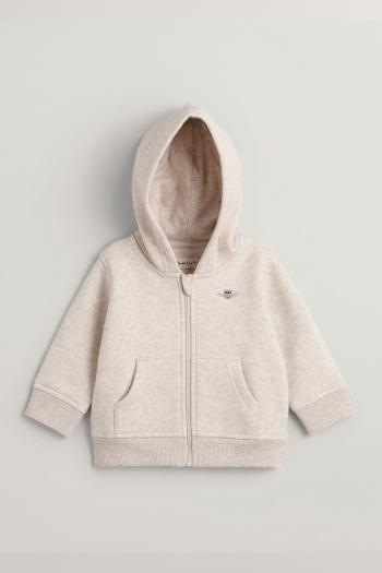 MIKINA GANT SHIELD ZIP HOODIE SEED MELANGE