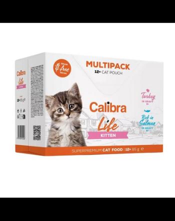 CALIBRA Cat Life Pouch Kitten Multipack in gravy 12x85 g plicuri in sos pentru pui de pisica