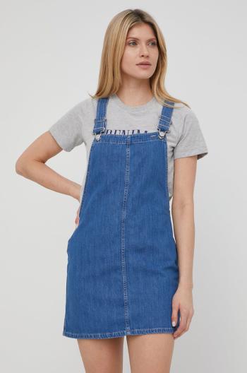 Džínové šaty Pepe Jeans Vesta Blue tmavomodrá barva, mini, jednoduchý