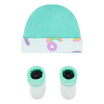 Converse rainbows hat & bootie 2pc set 0-6m