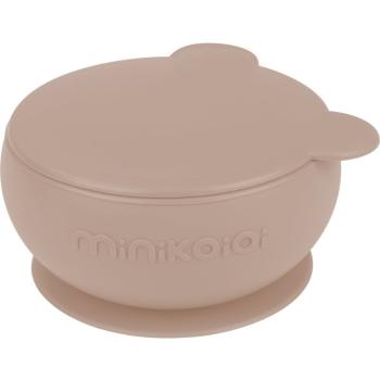 Minikoioi Bowl Bubble Beige szilikon tálka tapadókoronggal 1 db