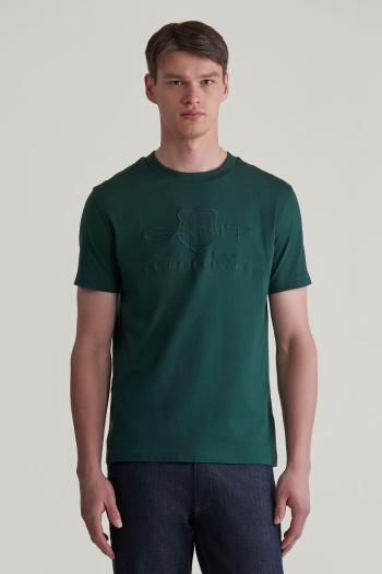 TRIČKO GANT REG TONAL SHIELD SS T-SHIRT TARTAN GREEN