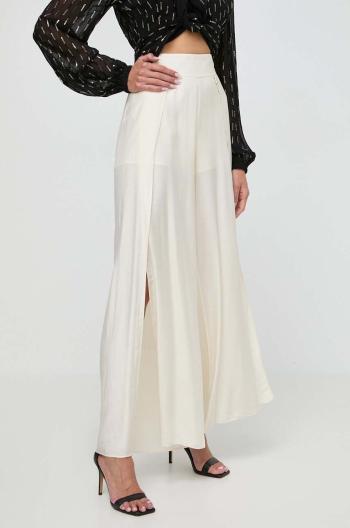 Kalhoty Patrizia Pepe dámské, béžová barva, široké, high waist, 2P1595 A057