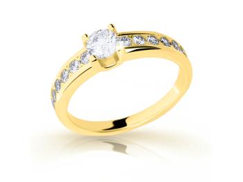 Cutie Jewellery Luxusní prsten ze žlutého zlata se zirkony Z6885-2146-10-X-1 52 mm