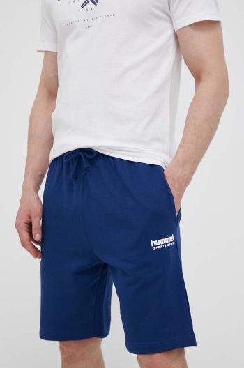 Kraťasy Hummel hmlLGC GABE SWEATSHORTS pánské, tmavomodrá barva, melanžové, 218997