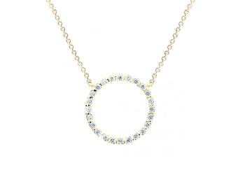 Cutie Diamonds Náhrdelník ze žlutého zlata s diamanty Kroužek DZ6323-40-00-X-1 50 cm