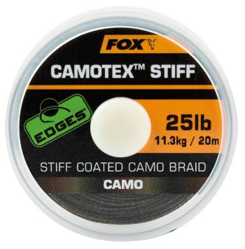 Fox návazcová šňůrka edges camotex stiff 20 m-průměr 35 lb / nosnost 15,9 kg