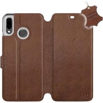 Flip pouzdro na mobil Huawei Nova 3 - Hnědé - kožené -  Brown Leather (5903226496723)