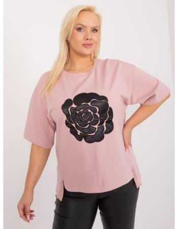 Dámská halenka plus size růžová