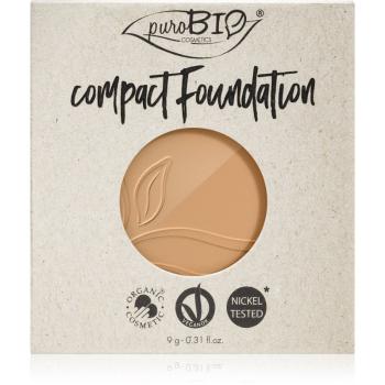 puroBIO Cosmetics Compact Foundation kompaktní pudrový make-up náhradní náplň SPF 10 odstín 03 9 g