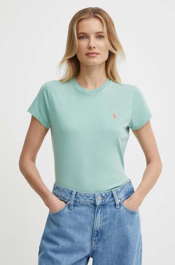 Bavlněné tričko Polo Ralph Lauren zelená barva, 211898698