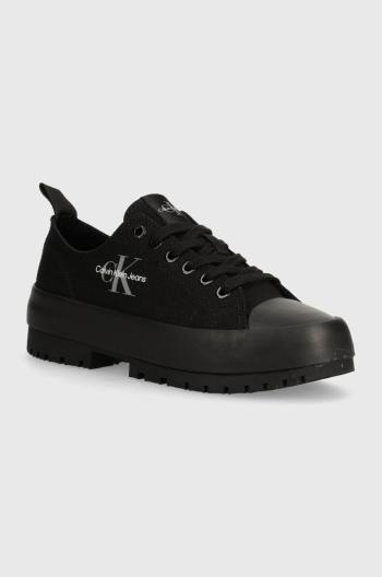 Tenisky Calvin Klein Jeans LUGGED HYBRID LACEUP ML MTR dámské, černá barva, YW0YW01505