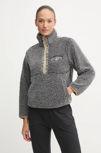 Mikina Billabong Horizon Mock Neck dámská, šedá barva, s aplikací, ABJFT00453