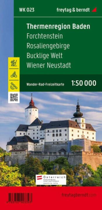 WK 023 Thermenregion Baden, Forchtenstein, Rosaliengebirge, Bucklige Welt, Wiener Neustadt 1:50 000 / turistická mapa