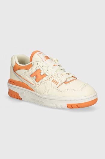 Kožené sneakers boty New Balance 550 béžová barva, BBW550AJ