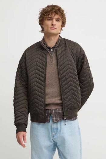 Oboustranná dětská bomber bunda Emporio Armani pánská, zelená barva, přechodná, oversize, 6D1B71 1NUAZ