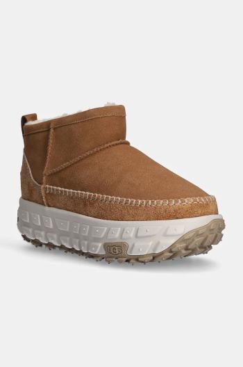 Semišové sněhule UGG Venture Daze Ultra Mini hnědá barva, 1158200-CTC