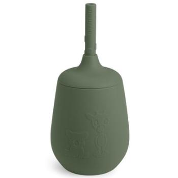 Nuuroo Hrnek na pití s brčkem Adita Dusty Green 230 ml