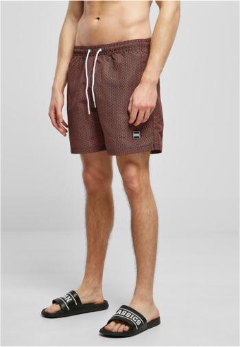 Urban Classics Pattern Swim Shorts navygeometric - M