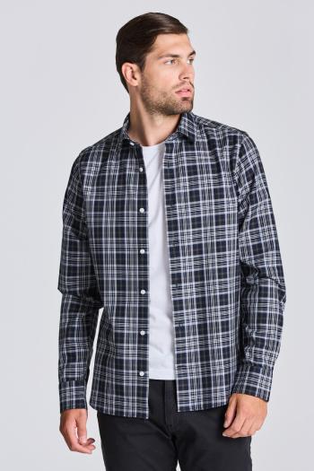 KOŠILE GANT D2. SLIM TWILL CHECK SHIRT PERSIAN BLUE