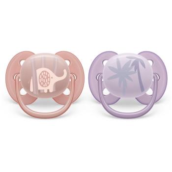 Philips Avent Ultrasoft Premium 0-6m dudlík Animal Girl 2 ks