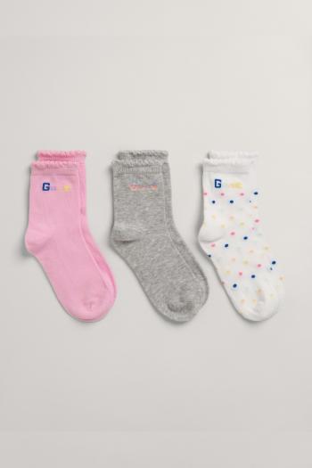 PONOŽKY GANT SOCKS 3-PACK MILKY PINK