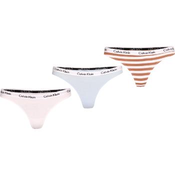 Calvin Klein 3PK THONG Dámské kalhotky, bílá, velikost