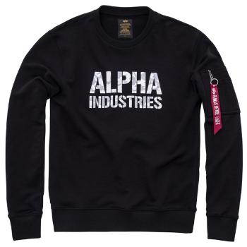 Férfi pulóver Alpha Industries Camo Print Sweat Black