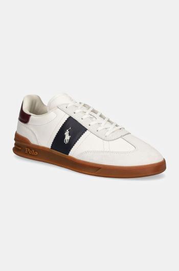 Kožené sneakers boty Polo Ralph Lauren Hrt Aera Pp bílá barva, 809954902001