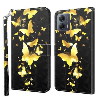 ART Peňaženkový kryt pre Motorola Moto G54 5G / G54 Power Edition 5G GOLD BUTTERFLIES