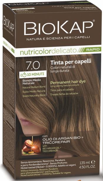 Biokap BIOKAP DELICATO RAPID barva na vlasy - 7.0 Střední blond přírodní 135 ml