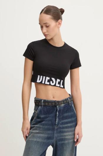 Tričko Diesel UFSB-COTTON-RACE-BRALETTE černá barva, A14593.0HMAU