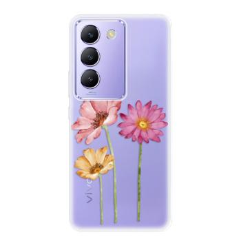 Odolné silikonové pouzdro iSaprio - Three Flowers - Vivo V40 SE 4G/5G