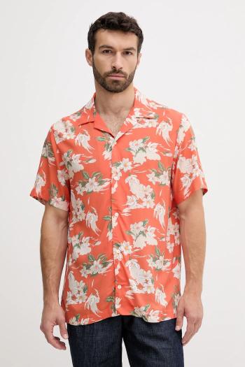 Košeľa Tommy Hilfiger oranžová farba, regular, MW0MW39448