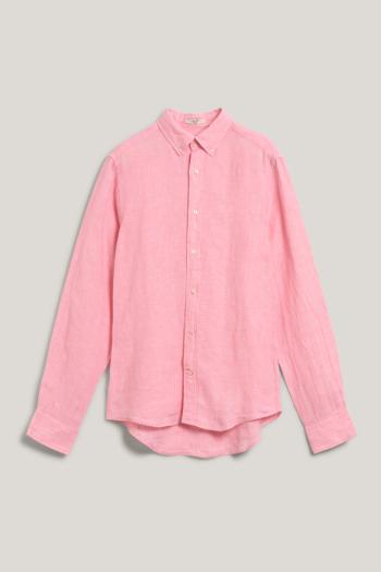 KOŠILE GANT SLIM LINEN SHIRT GERANIUM PINK