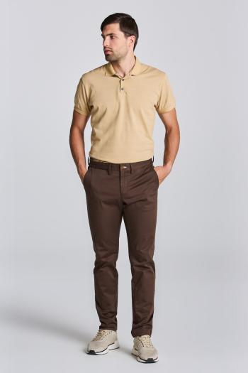 KALHOTY GANT HALLDEN TWILL CHINOS RICH BROWN