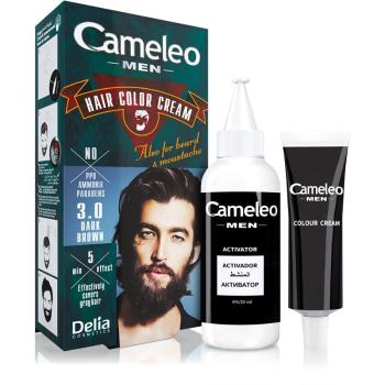 Delia Cosmetics Cameleo Men barva na vlasy odstín 3.0 Dark Brown 30 ml